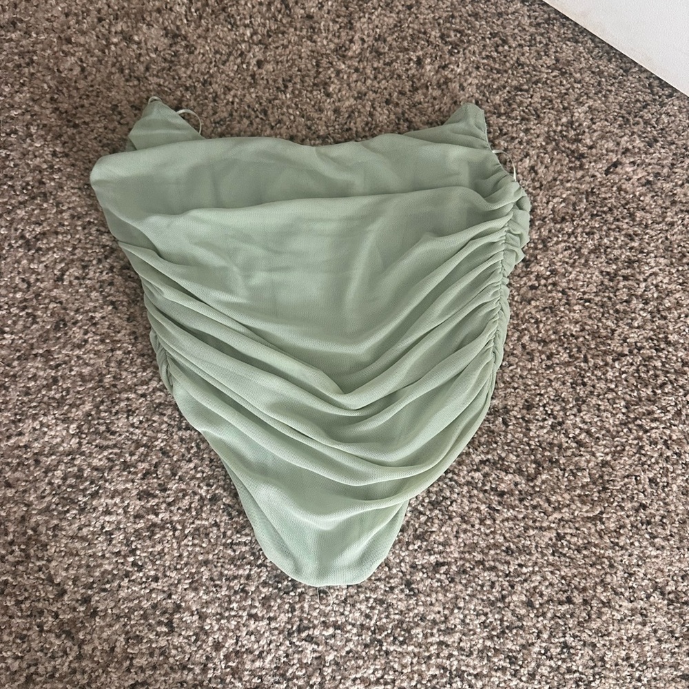Ruched Green corset